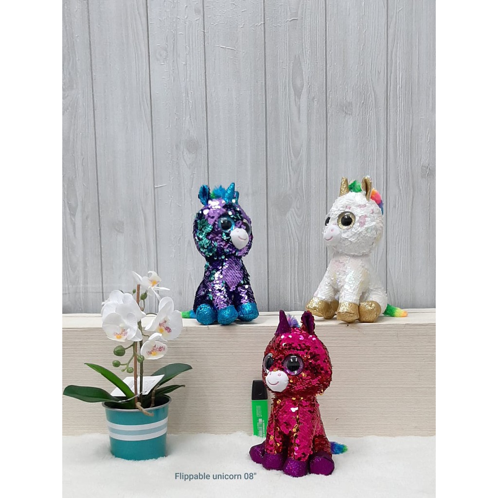 Boneka Flippable Kuda Unicorn 20cm Mainan Anak hadiah kado Souvenir unicorn Kekasih ultah lucu