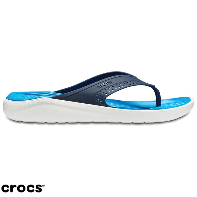 Crocs Literide Flip / Sandal Crocs Jepit / Sandal Unisex / Sandal Pria / Sandal Wanita - Blue 462