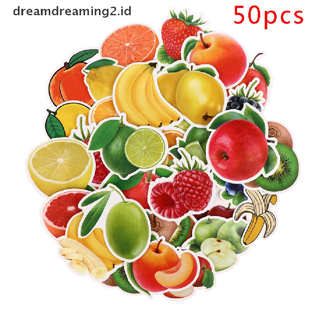 (LIKE) 50pcs Stiker Buah / Sayur Untuk Dekorasi Kulkas