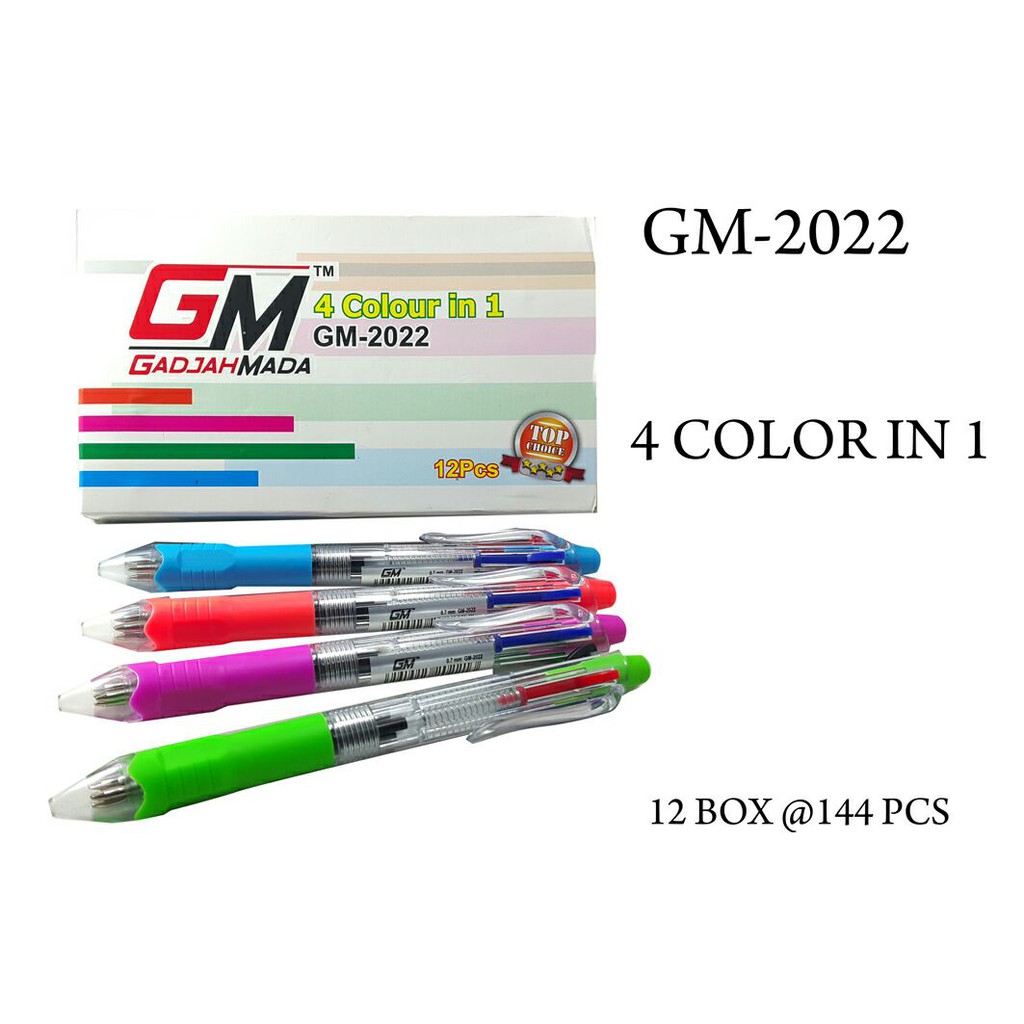 

#6765# 12 PCS ALAT TULIS PUPLEN WARNA 4 IN 1 GM-2022