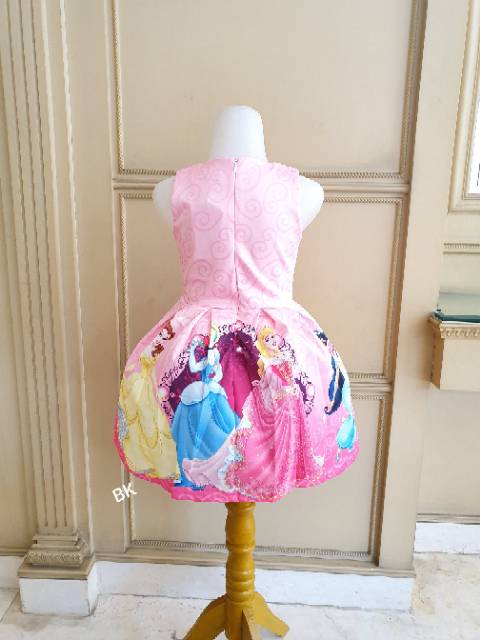 REVERSE SEQUIN PRINCESS ETNIC / DRESS SEQUIN USAP MOTIF PRINCESS JASMINE ALLADIN RAPUNZEL AURORA