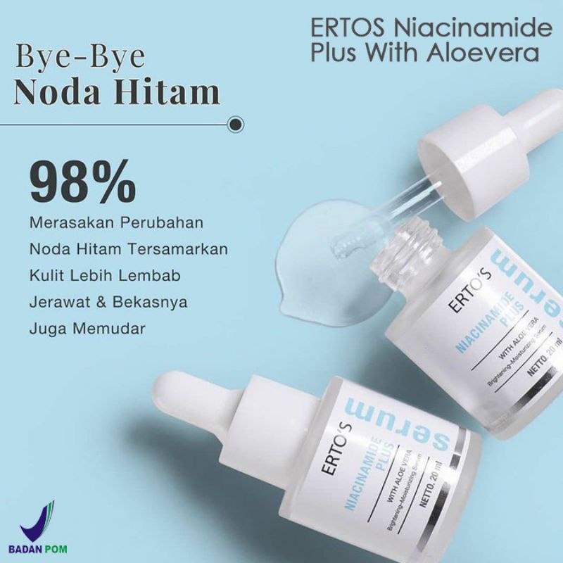 SERUM PERAWATAN KULIT WAJAH SERUM GLOWING MUKA ERTOS NIACINAMIDE PLUS ORIGINAL BPOM 02