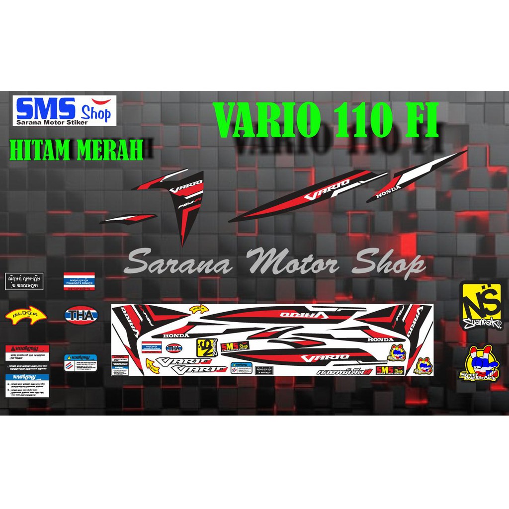 STIKER VARIO 110 FI MOTIF THAILAND