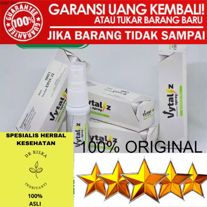 100% ASLI Vytalis spray obat tahan lama pria original vytaliz spray ampuh