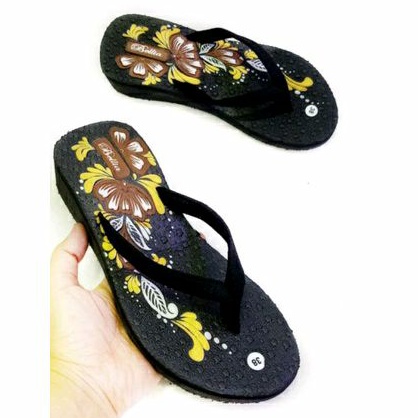 SANDAL WANITA SANDAL JEPIT WANITA  SANDAL WANITA WEDGES  SANDAL CEWEK SABLON BUNGA