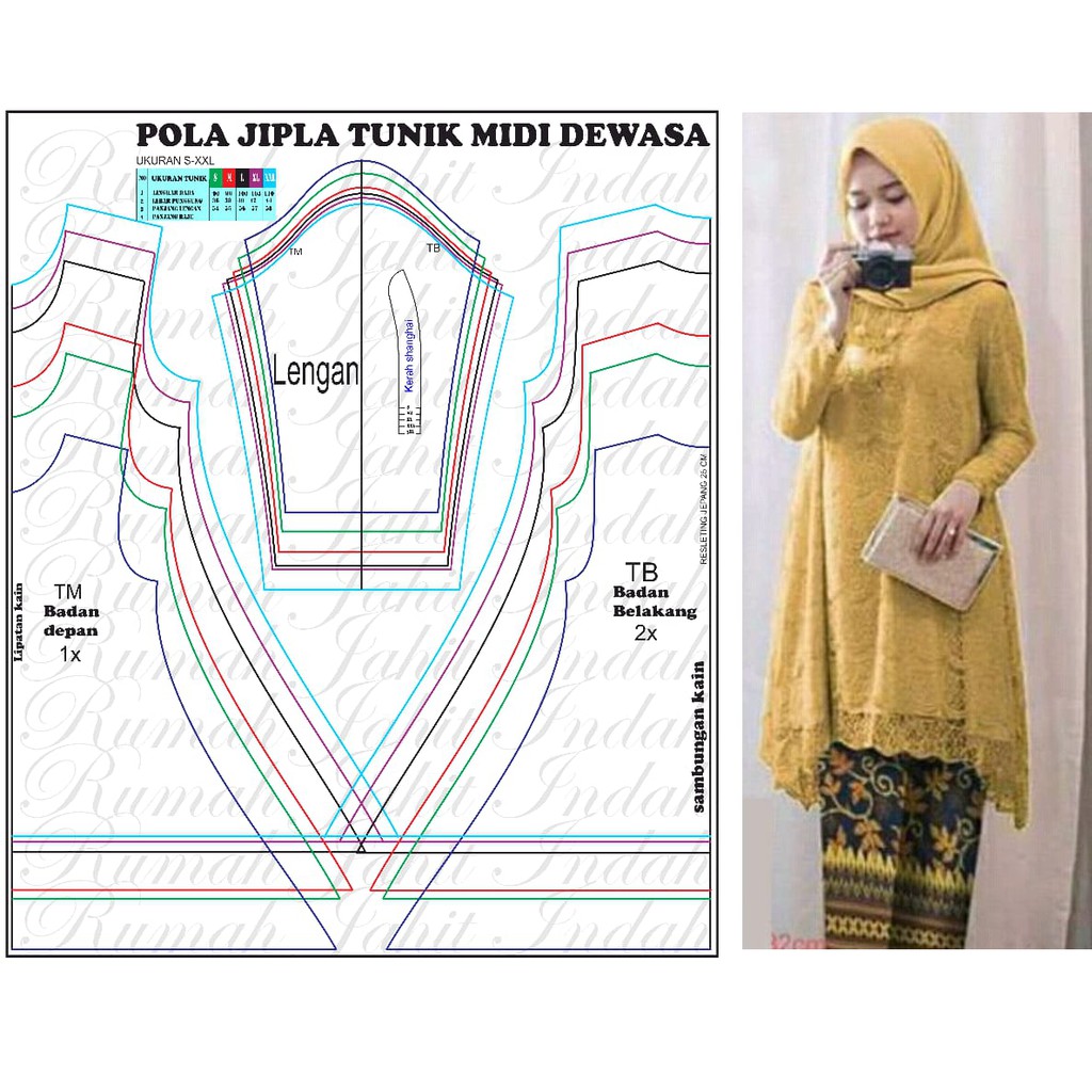  Pola  Dasar  Baju Gamis  Wanita Dewasa Hijab Muslimah