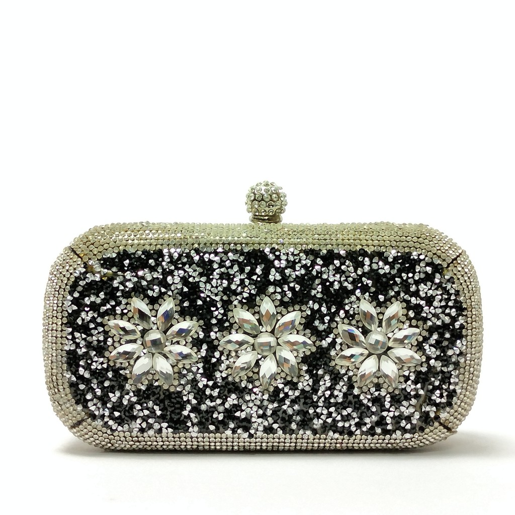 Clutch Pesta  Farnell Permata Berlian Import Tas Kondangan Kristal Rhinestones 20187