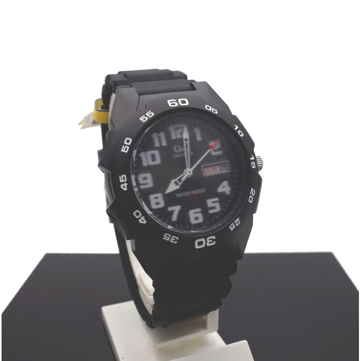 Q&Q QnQ QQ Jam Tangan Karet Hitam A170J004Y Original