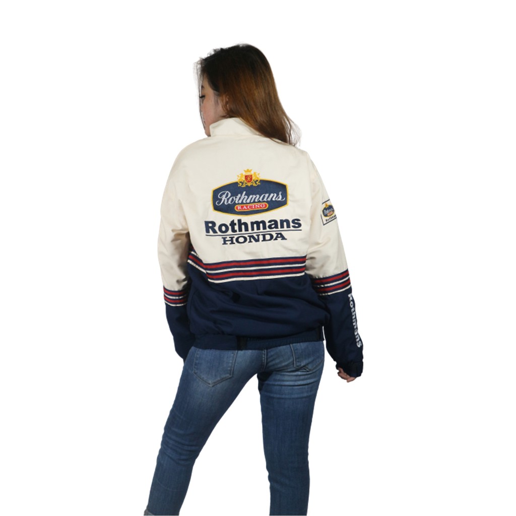 Jaket Motor Pria Honda Rothmans Team Jacket Vintage Terbaru Nsr Cbr Tiger Scoppy Adv Pcx Forza-4