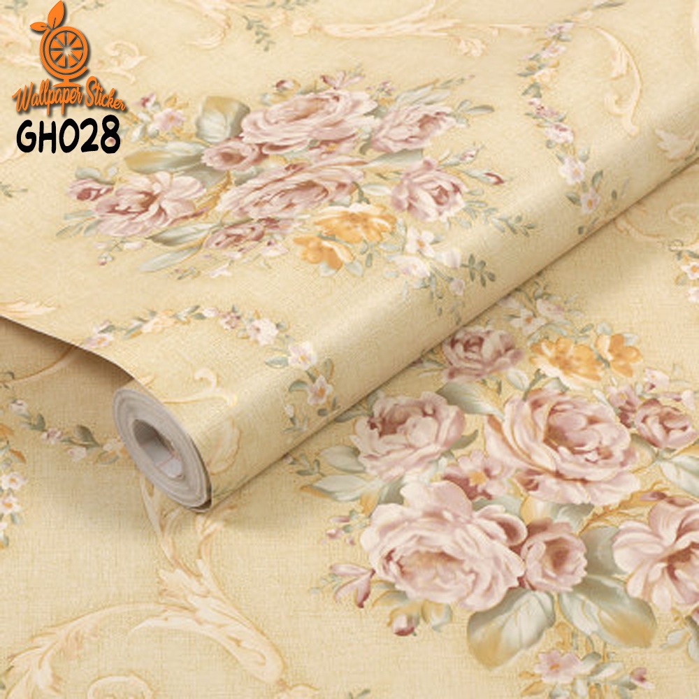 PUSAT WALLPAPER-  PROMO PAKET 2ROLL BUY 1 GET 1 Wallpaper Sticker Dinding Walpaper Stiker Ruang Tamu Walpeper Tembok Kamar Tidur Motif Batik Elegant TERMURAH !