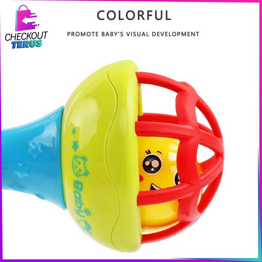 CT M11 Mainan Bayi Rattle Stick Bunyi BPA Free Teether Gigitan Bayi Baby Soft Mainan Kerincingan Bayi