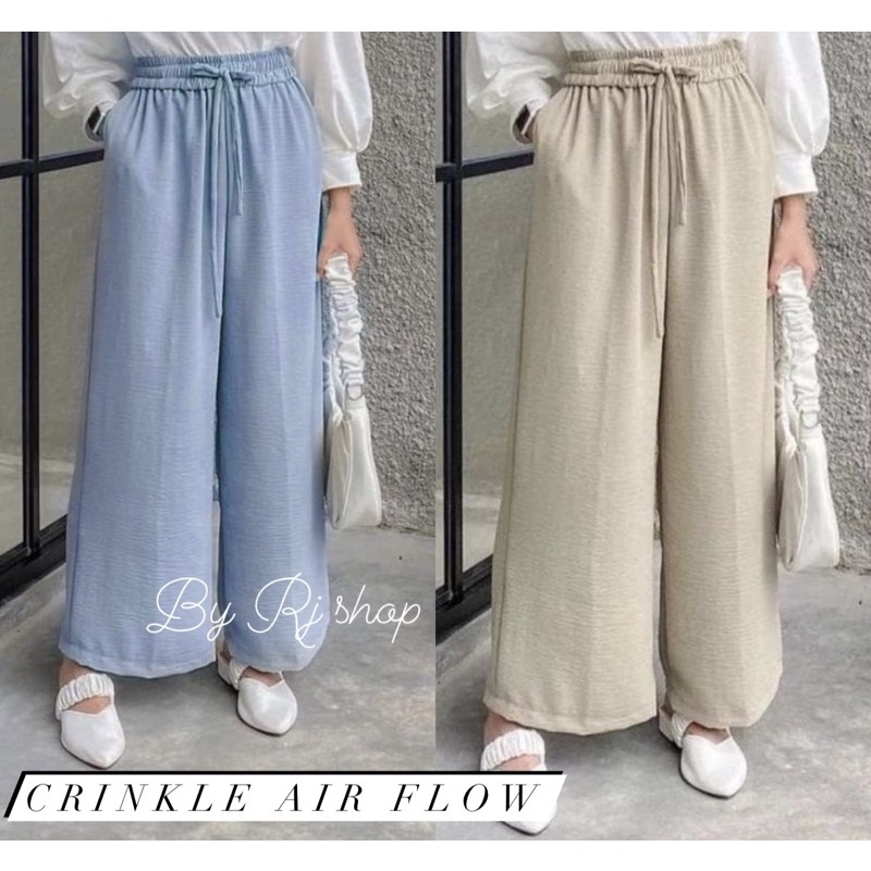 Celana Kulot Wanita Crinkle Premium JUMBO XXL - Celana Wanita Highwaist Loose Cullote Pants