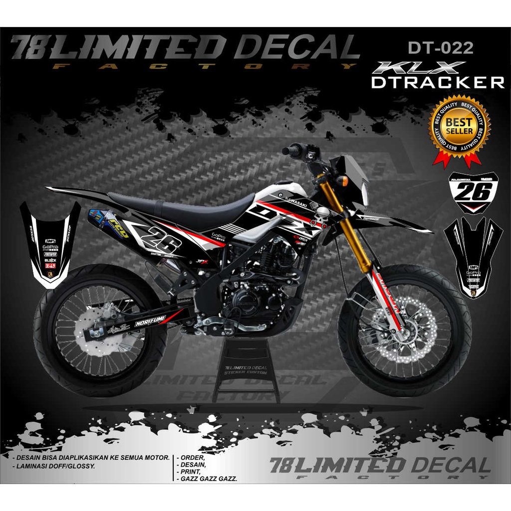 Decal Stiker Kawasaki Dtracker_Stiker Dekal Dtracker DT-022