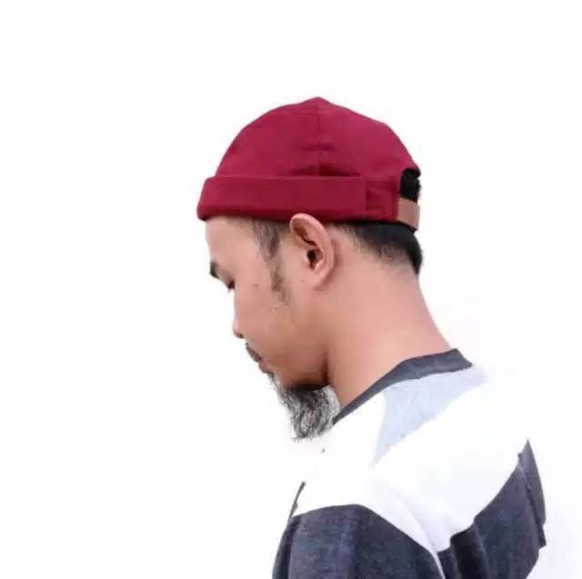 Topi peci havi mikihat hitam bahan rafel berkualitas