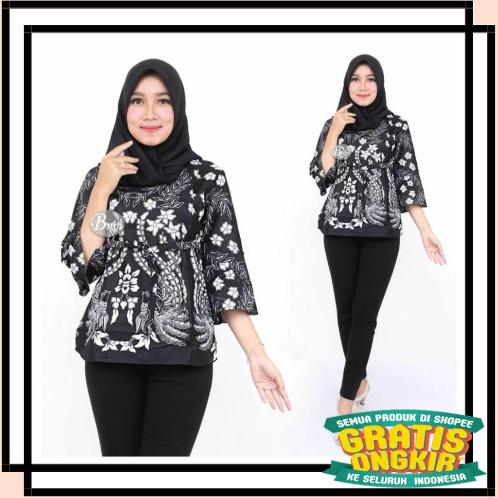 TERBARU TERMURAH TERKINI TERLARIS SEMARANG BAJU MURAH / BLOUSE BATIK WANITA manuk abu