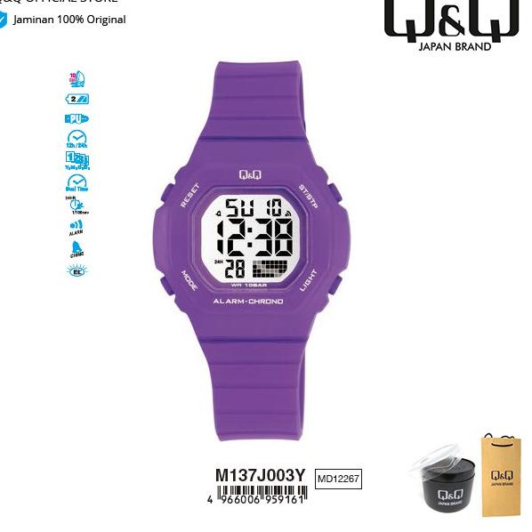 Diskon Keren Q&Q QnQ QQ Original Jam Tangan Wanita Fashion Digital - M137 M137J Water Resist