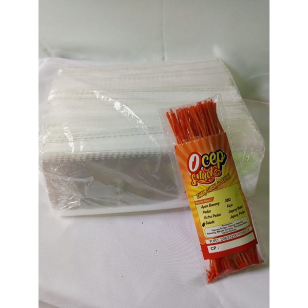 plastik 6x20 double press 1kg 1100pcs / plastik snack