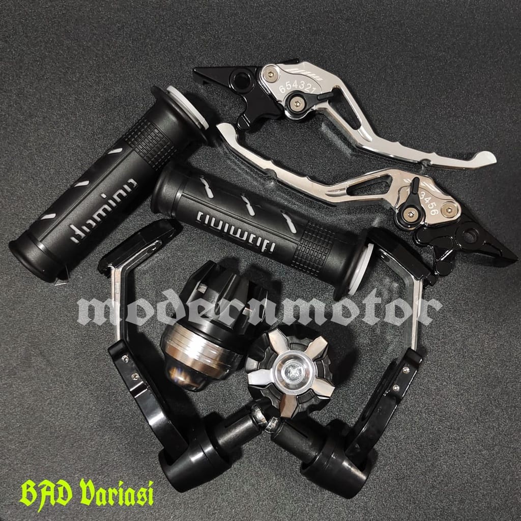 [PAKET HEMAT 4in1] Proguard Robot + Handgrip Domino + Jalu as + Handle Variasi CNC Ninja 250 fi Ninja 250 Ninja RR Ninja 150 R CBR 150 CBR CRF