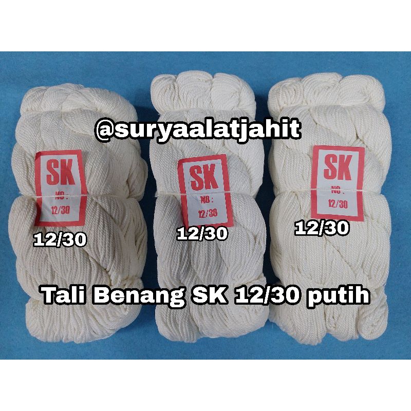 Tali Benang rami SK12/30 putih =rp.23.500/1pak