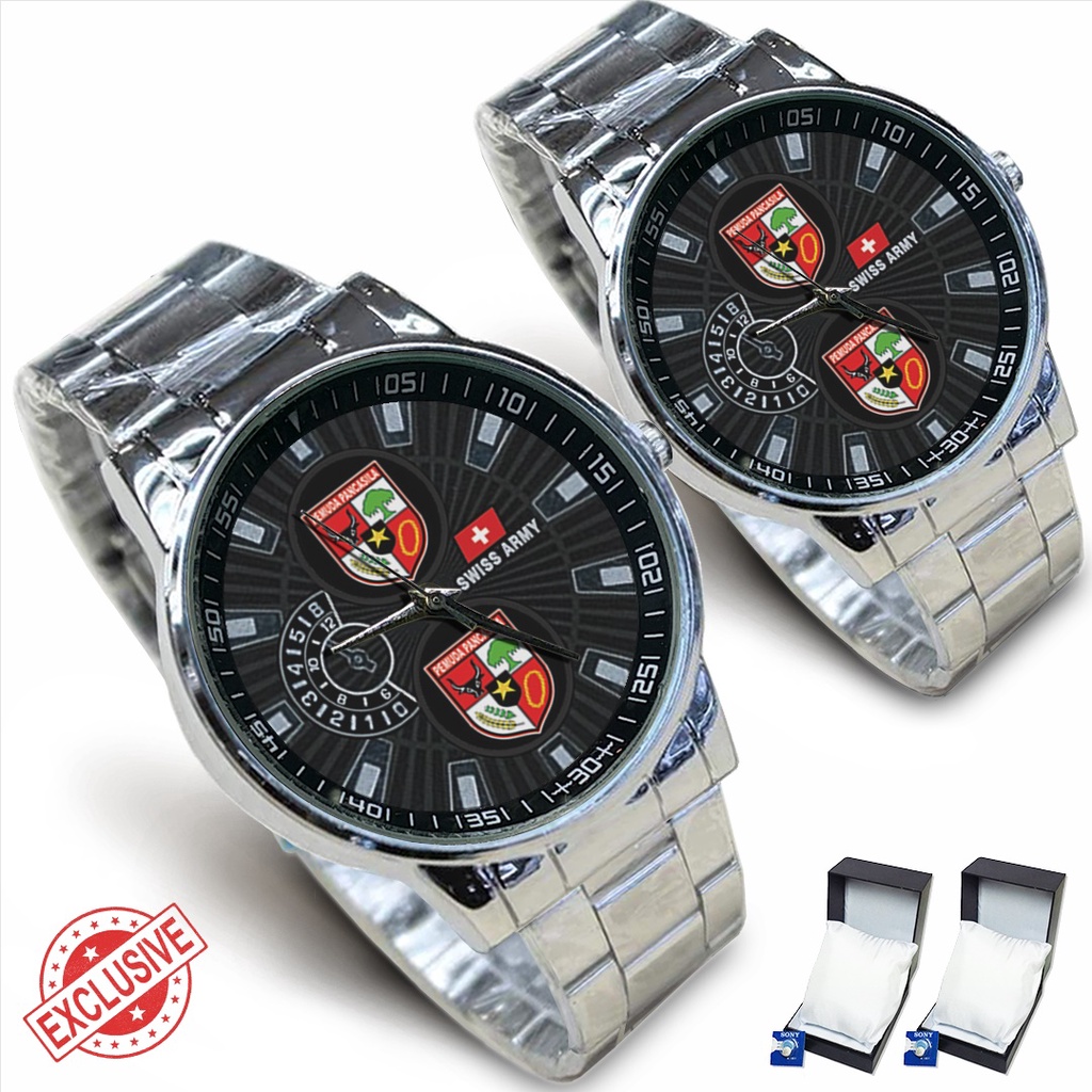 Jam Tangan Rantai Couple Logo PEMUDA PANCASILA (Cool)