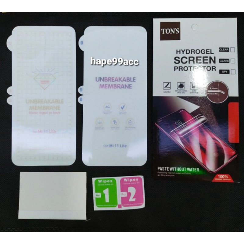 Mi 11 Lite anti gores belakang back hydrogel