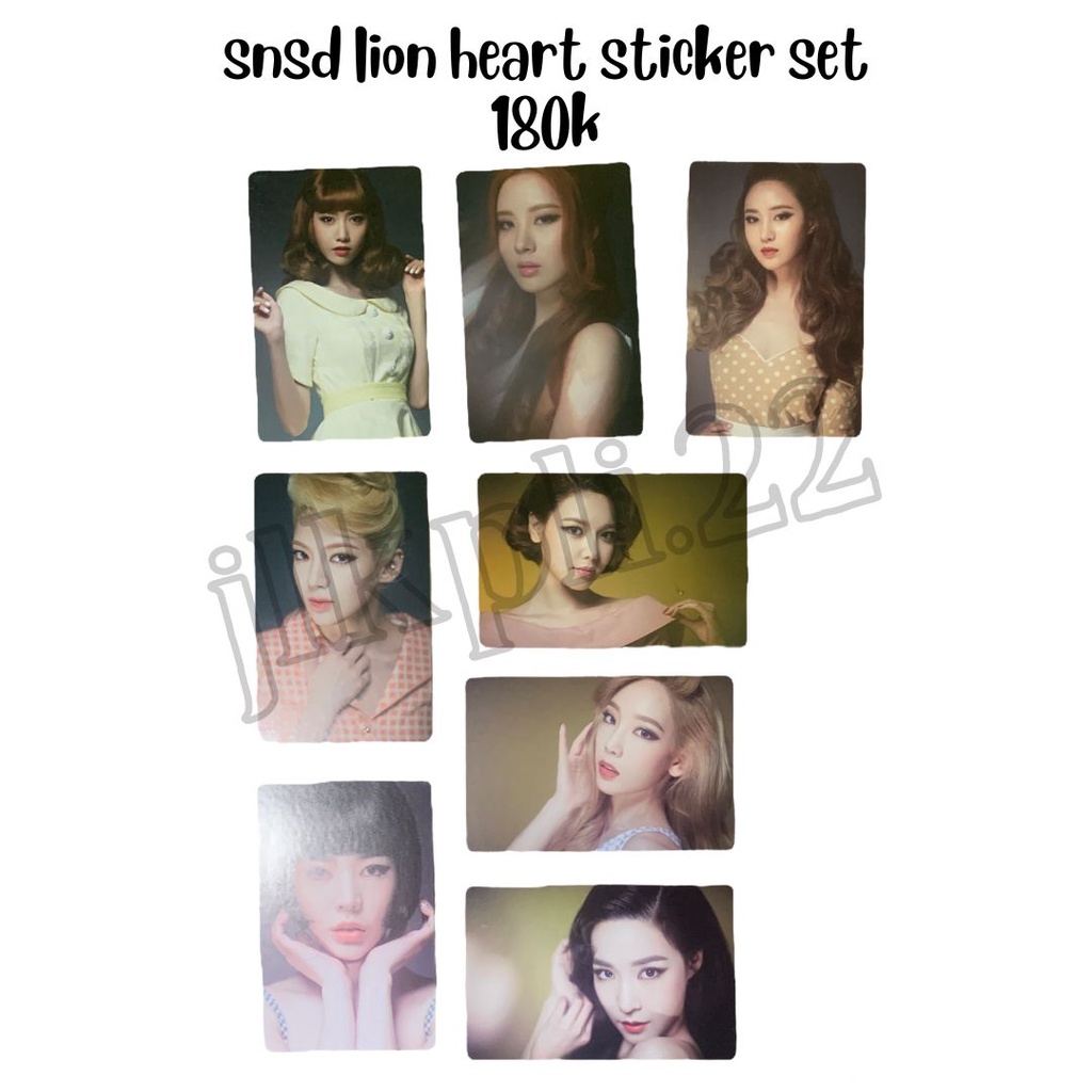 Girls' Generation SNSD LION HEART Sticker Set seohyun yoona sooyoung yuri hyoyeon sunny tiffany taey