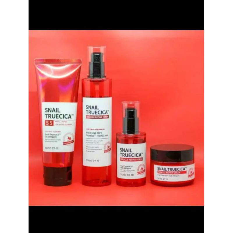 Paket lengkap SOME BY ME Snail truecica Miracele repair serum