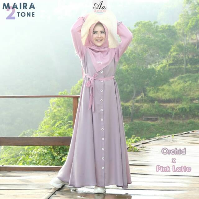 Aden Hijab - Maira Two Tone Dress Gamis Syari