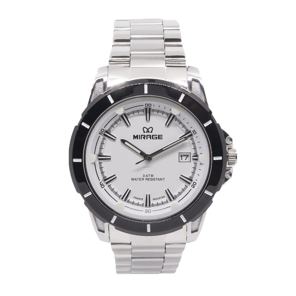 Jam Tangan Wanita Mirage Original 8713 Silver Garansi Resmi Water Resistant 3 ATM
