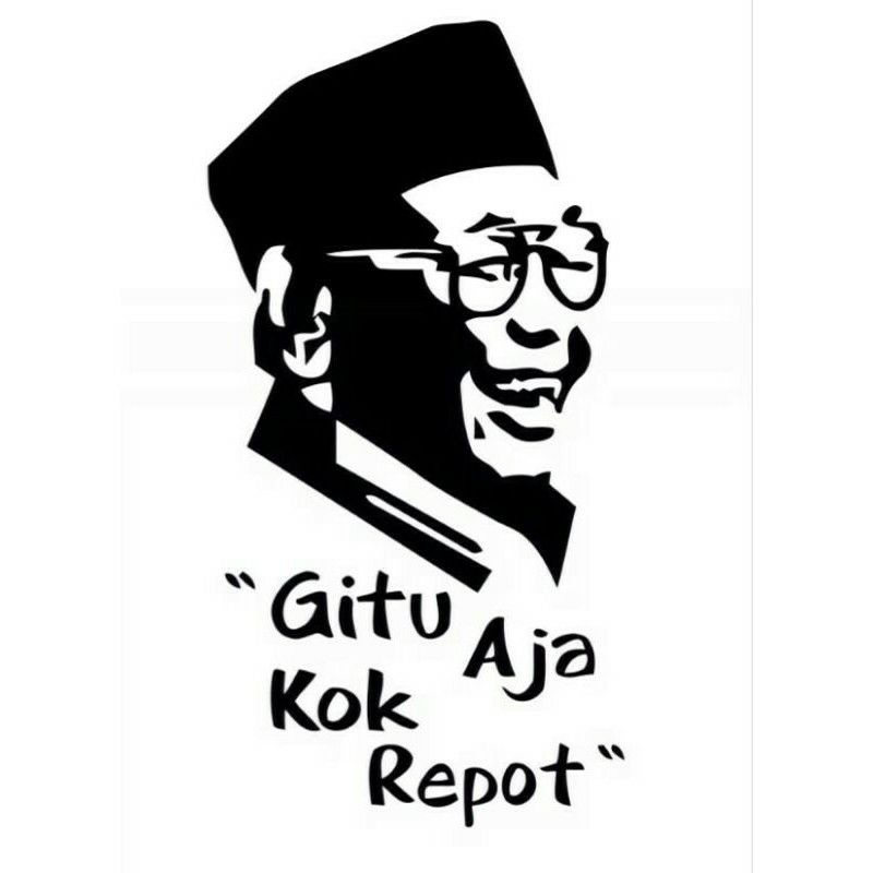 stiker Siluet Bung karno,Gusdur, Pak Harto / stiker Cutting all motor mobil