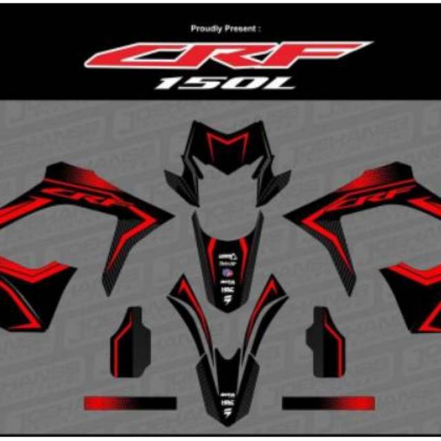 Decal Honda CRF 150 2017 - RED