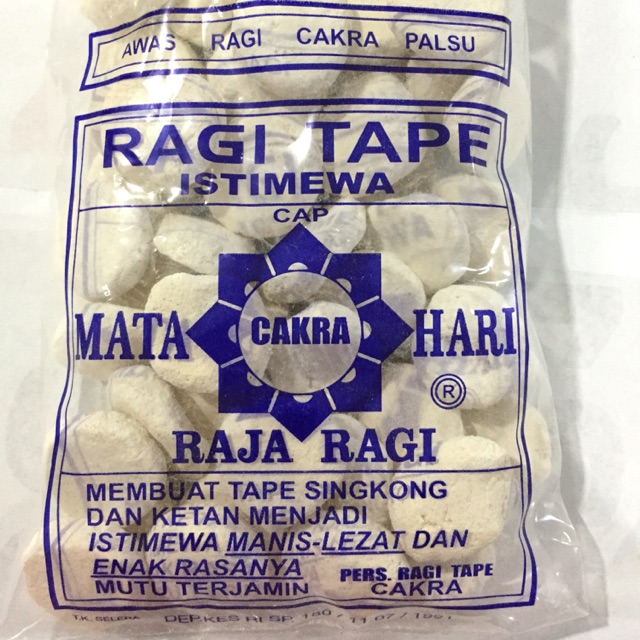 ( COD) Ragi Tape Cap Matahari Cakra Tapai Singkong/Ketan/Peuyeum