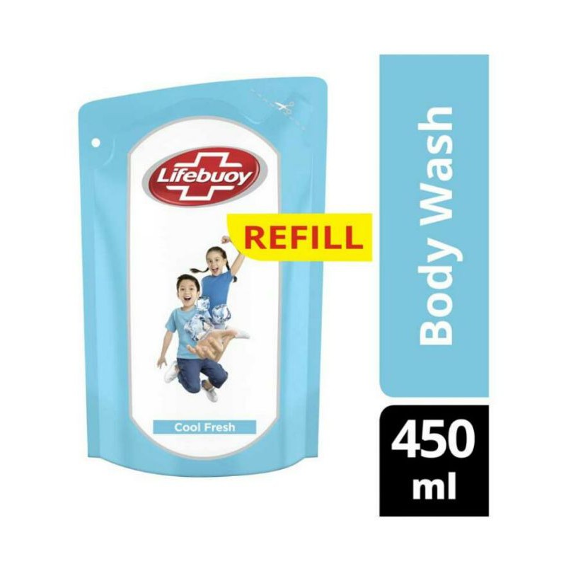 Lifebuoy Body Wash Sabun Mandi Cair Refill Cool Fresh 450ml