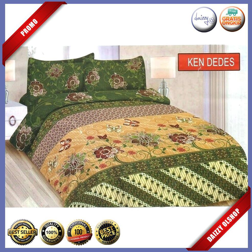 Sprei Bonita Ken Dedes B4 No.1 King 180 Seprai Hijau Bunga Motif Batik BMSC580