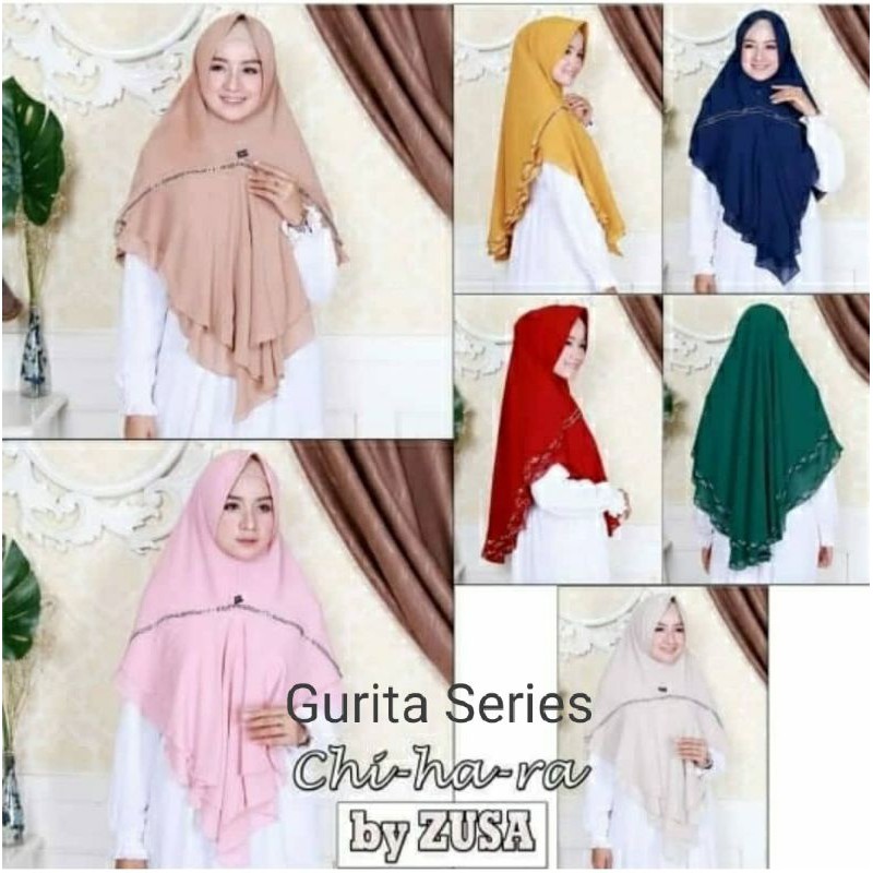 jilbab Instan Ceruty / Hijab / Khimar Gurita Series By Chihara Zusa