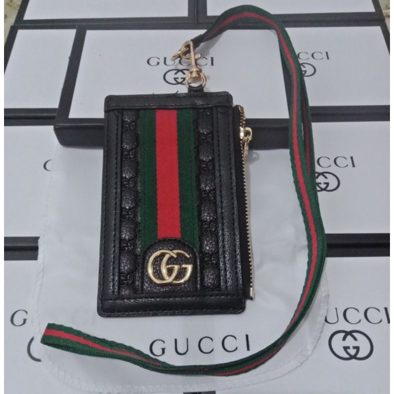 

DOMPET ID CARD GUCCI /LANYARD ID CARD MULTi WALET BAHAN IMPORT