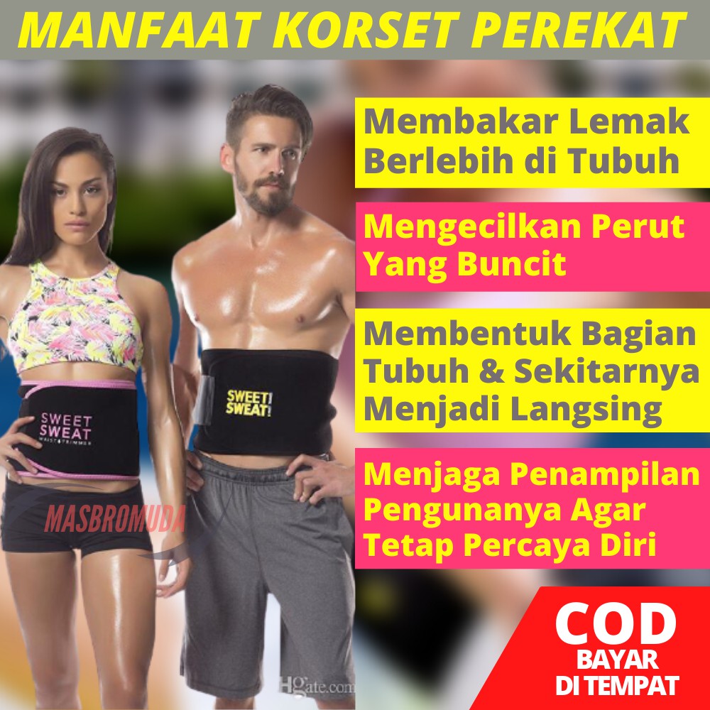 Korset Pelangsing Perut Buncit Sweet Sweat Perekat Pengecil Perut Hot Shapers Stagen Pria Wanita 001