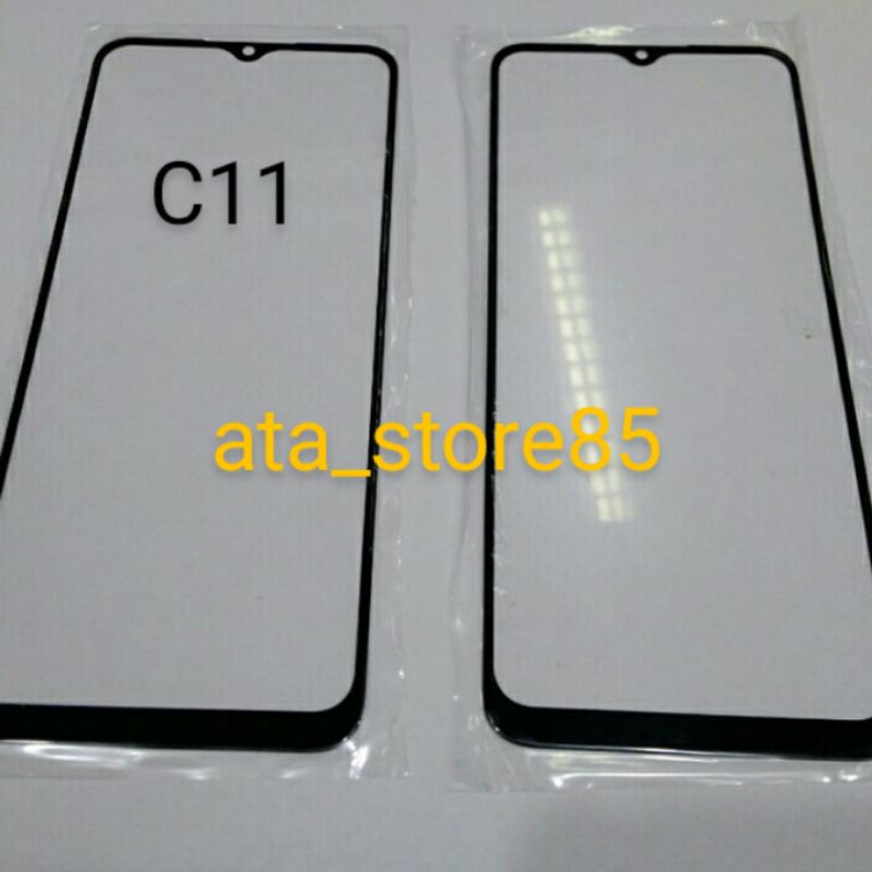 Kaca Depan Realme C11/ C12 / C15 Kaca LCD TS TC Touchscreen Glass LCD+Lem Plus Oca Kering Original