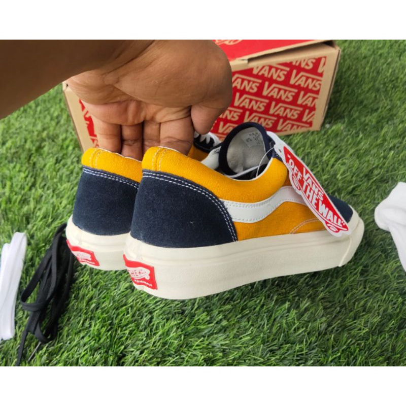 SEPATU PRIA VANSS OLDSKOOL NAVY YELLOW OG WAFLE DT BNIB MADE IN CHINA PREMIUM IMPORT SEPATU WANITA SEPATU SNEAKERS