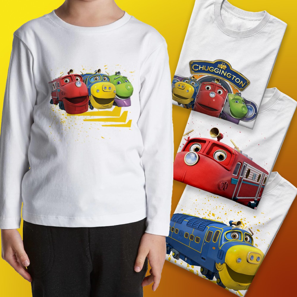 Chuggington - Kaos Sablon Custom Nama Ulang Tahun Anak