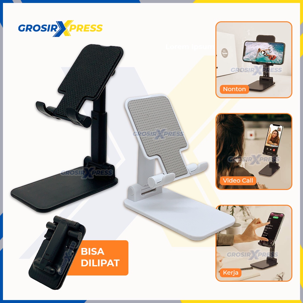 Stand Hp Phone Holder Dudukan Tempat Sandaran Penyangga handphone di meja ringan mudah di bawa nb23