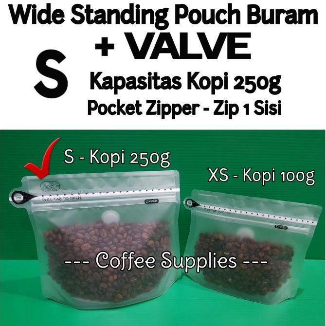 

Promo Awal tahun WIDE STANDING POUCH BURAM S VALVE kemasan kopi 250g coffee packaging Promo Awal tahun