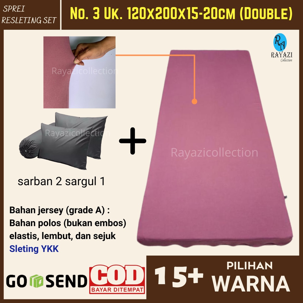 SARUNG KASUR RESLETING (SET) 120X200 / BUNGKUS COVER KASUR BUSA