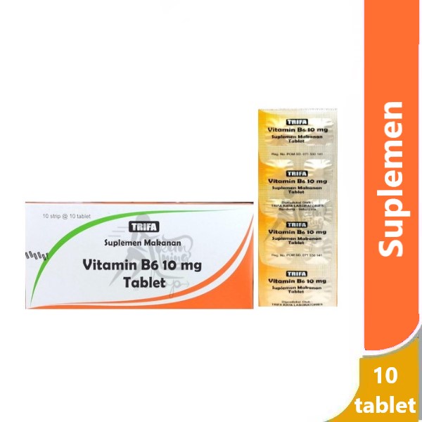 Vitamin B6 Trifa 10 mg @ 10 tablet - suplementasi vitamin B6