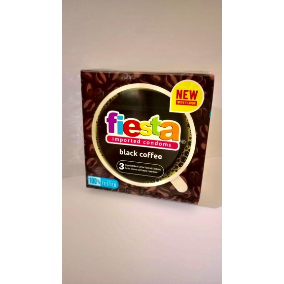 Kondom Fiesta Black Coffee  / Kopi Hitam - 3 Pc
