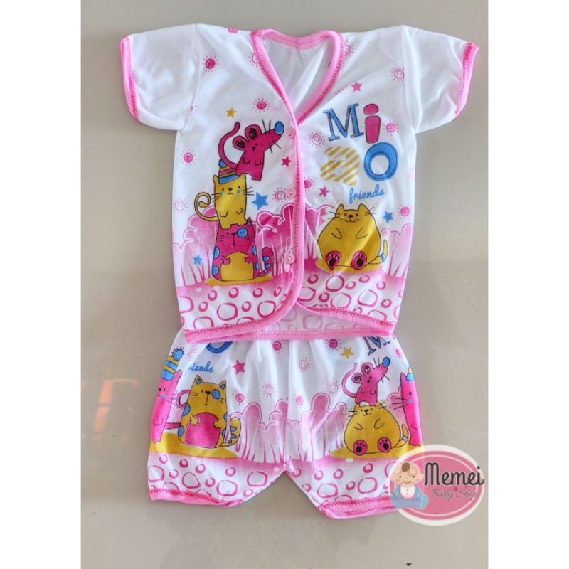 Setelan bayi pendek KATUN perlengkapan bayi lahir