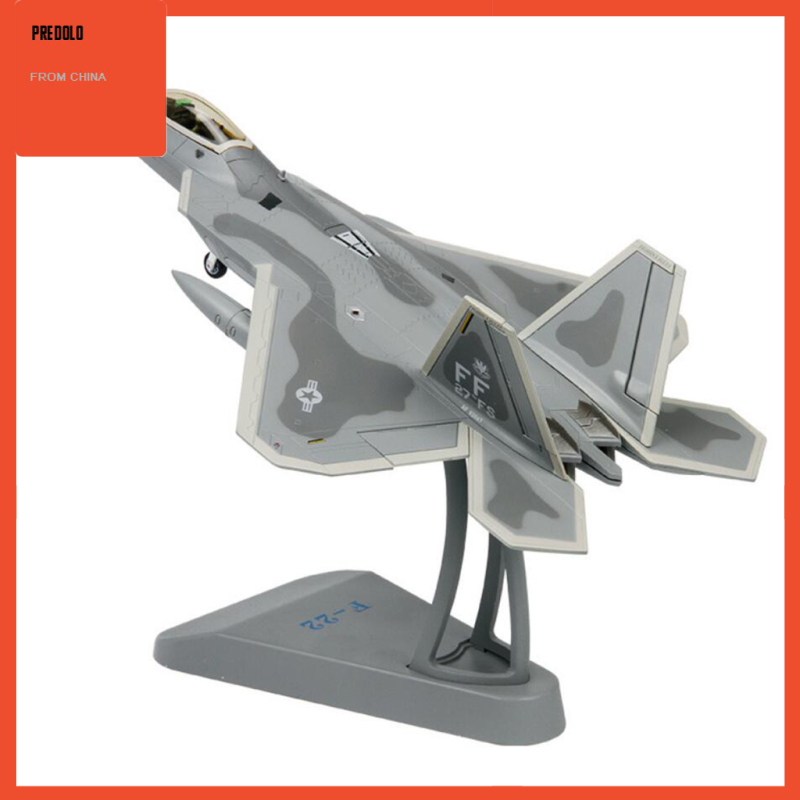 Miniatur Diecast Pesawat F-22 Skala 1 / 72 Dengan Stand Untuk Dekorasi