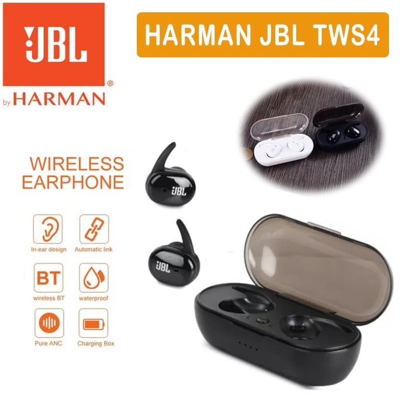 Headset Bluetooth JBL Earphone Handsfree Wireless TWS 4 JBL TWS4