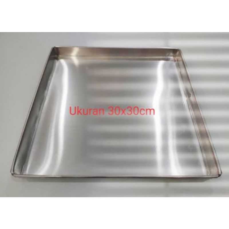 Loyang oven / Loyang kue kering uk: 30x30x2 almunium
