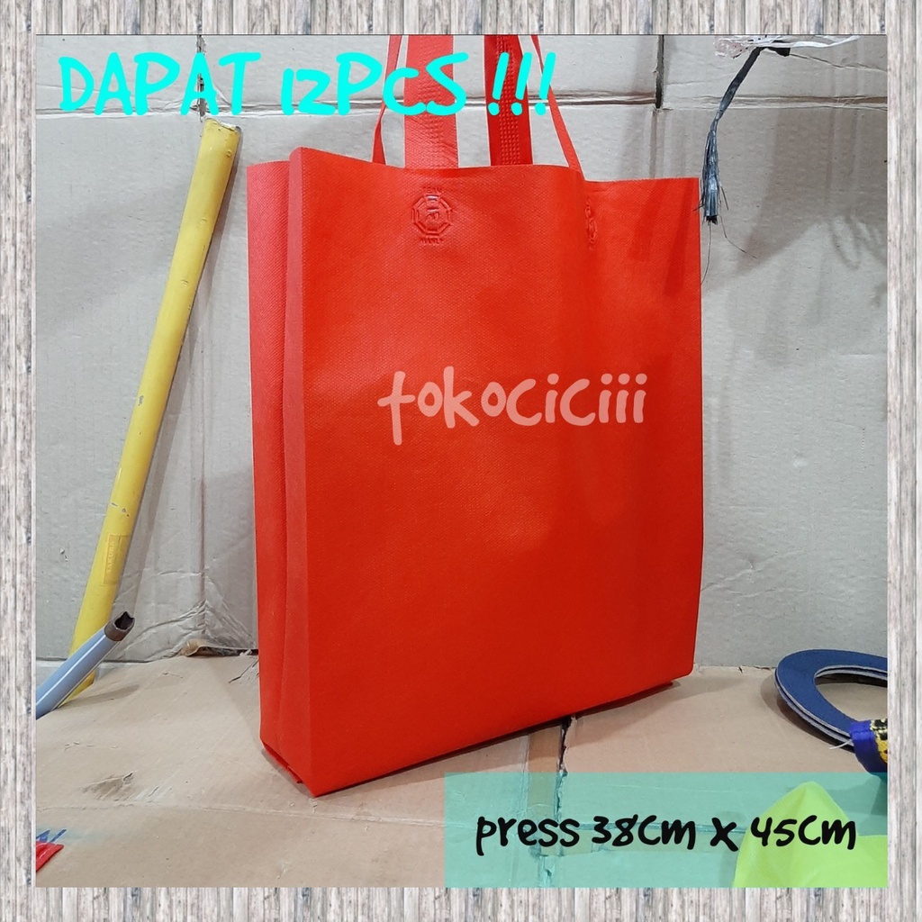 

12PCS kantong spunbond 38x8x45 tas kain goodie bag polos tas sovenir kantong souvenir